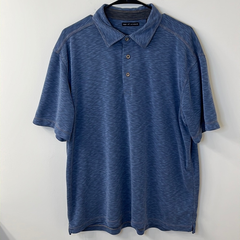 Blue age of wisdom men’s polo